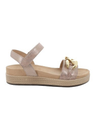 SANDALI IGI&CO DONNA IN PELLE CARAMEL LAMINATO 5672422