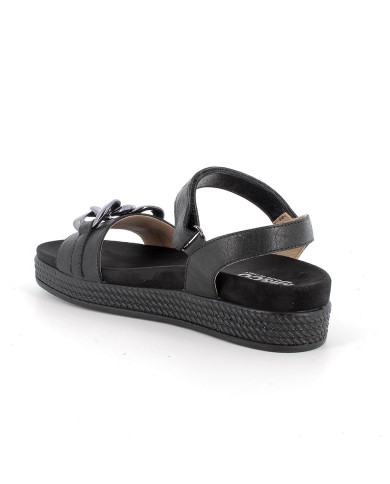 SANDALI IGI&CO DONNA IN PELLE PARKE NERO 5672400