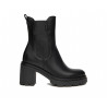 STIVALETTI CHELSEA ANFIBI NEROGIARDINI DONNA IN PELLE NERO ZIP TACCO 8CM  I309163D/100