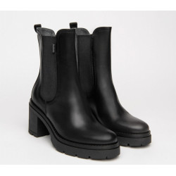 STIVALETTI CHELSEA ANFIBI NEROGIARDINI DONNA IN PELLE NERO ZIP TACCO 8CM  I309163D/100