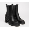 STIVALETTI CHELSEA ANFIBI NEROGIARDINI DONNA IN PELLE NERO ZIP TACCO 8CM  I309163D/100