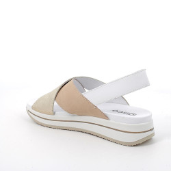 SANDALO CON ZEPPA IGI&CO DONNA NABUK CAPRA BEIGE PLATINO 5677522