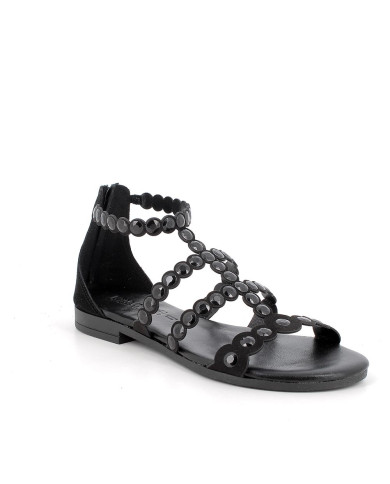 SANDALI IGI&CO DONNA IN PELLE SINTETICA NERO ZIP 5682700