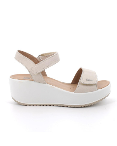 SANDALO IGI&CO DONNA CAPRA TAMPONATA PANNA 7665611