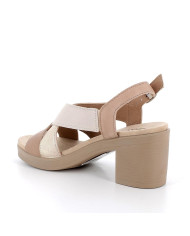 SANDALO CON TACCO IGI&CO CAP.TAM/VIT.LAM CORDA/PLATINO TACCO 6,8CM 7674111