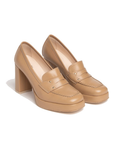 MOCASSINI NEROGIARDINI DONNA CON TACCO NAPPA PANDORA CORDA  E306271D/423