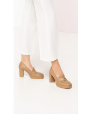 MOCASSINI NEROGIARDINI DONNA CON TACCO NAPPA PANDORA CORDA  E306271D/423