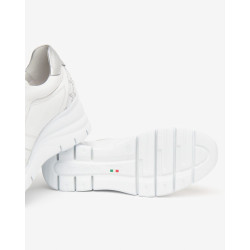 SNEAKERS NEROGIARDINI DONNA CILE BIANCO T.GIOVE BIANCO/GRIGI ETOILE ARGENTO EVA AGOSTA E615221D/707