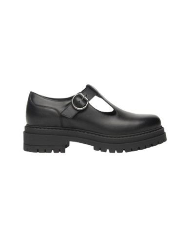 MOCASSINO NEROGIARDINI DONNA GUANTO NERO TR FOLGARIA TACCO MARY JANE TACCO 4CM I514013D/100