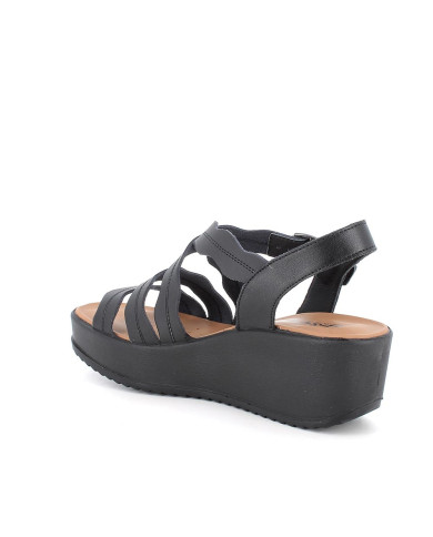 SANDALO CON ZEPPA IGI&CO DONNA PELLE SCIROCCO NERO 5668500