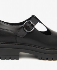 MOCASSINO NEROGIARDINI DONNA GUANTO NERO TR FOLGARIA TACCO MARY JANE TACCO 4CM I514013D/100