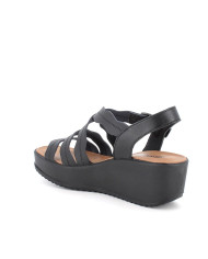 SANDALO CON ZEPPA IGI&CO DONNA PELLE SCIROCCO NERO 5668500
