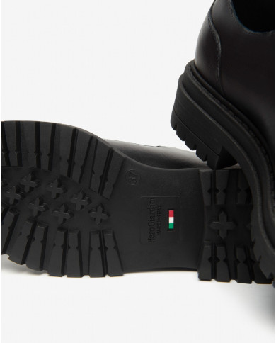 MOCASSINO NEROGIARDINI DONNA GUANTO NERO TR FOLGARIA TACCO MARY JANE TACCO 4CM I514013D/100