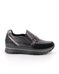 SLIP ON CON ZEPPA IGI&CO DONNA VIT.LAM.FOG/CAP ACCIAIO/NERO 8676300