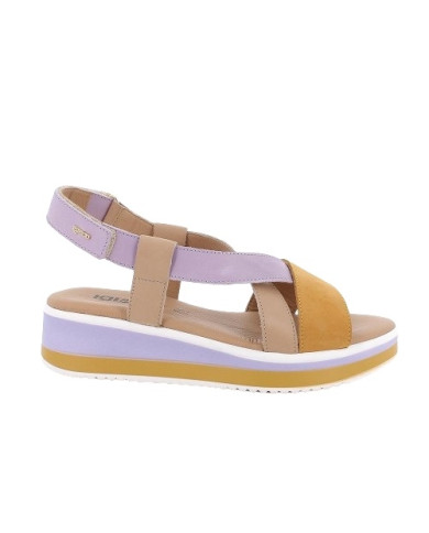 SANDALO CON ZEPPA IGI&CO DONNA PELLE SINTETICA ORCHIEDEA/BEIGE 5685322