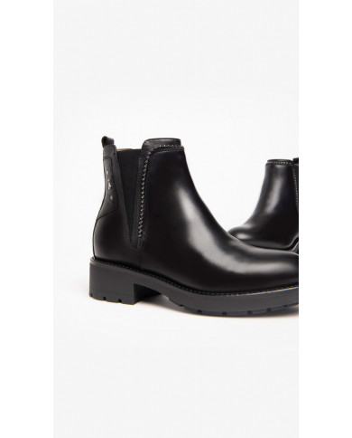 STIVALETTI CHELSEA NEROGIARDINI DONNA IN PELLE MANOLETE COLORE NERO I205800D/100