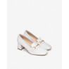 MOCASSINI NEROGIARDINI DONNA PELLE BIANCO TACCO 5,5CM E409471D/707