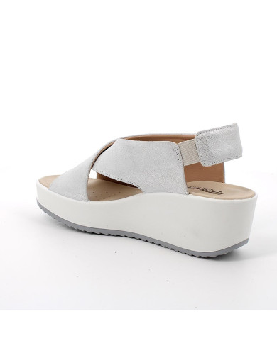 SANDALO CON ZEPPA IGI&CO DONNA SCAMOSCIATO ARGENTO 5668844