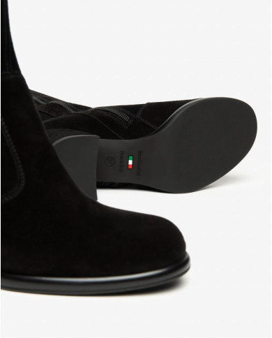 STIVALI NEROGIARDINI DONNA AROLD VELO NERO T.ALCANTARA NERO TPU ROMANA PLATO' TACCO 6CM I514312D/100
