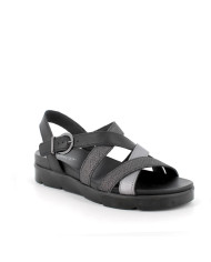 SANDALO iGI&CO DONNA  NAP.SO/NAB.MAMB NERO/ACCIAIO 7668800