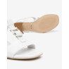 SANDALO CON TACCO NEROGIARDINI DONNA LOIRA BIANCO TPU LOZZA FEN NATURALE TACCO 5,5CM E615870D/707