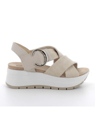 SANDALO CON ZEPPA IGI&CO DONNA SI.NAP.BOTT/FIO SABBIA 7677322