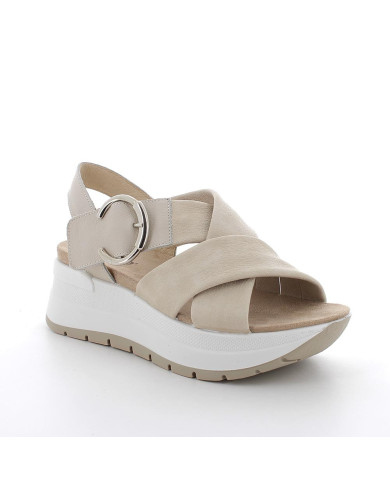 SANDALO CON ZEPPA IGI&CO DONNA SI.NAP.BOTT/FIO SABBIA 7677322