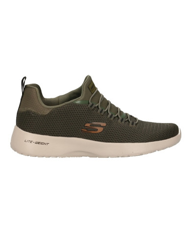 SNEAKERS SKECHERS UOMO LACCIO ELASTICIZZATO DYNAMIGHT VERDE OLIVA 58360 OLV