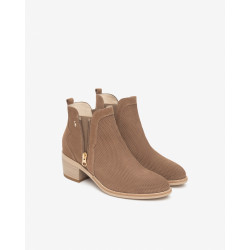 STIVALETTI CON TACCO NEROGIARDINI DONNA VELOUR MOU VELOUR MOU TR BASILEA NATURALE E615120D/442