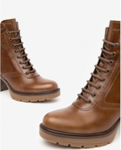 TRONCHETTO NEROGIARDINI DONNA MANOLETE CUOIO TR PONZA AMBRA TACCO 8CM  I411852D400