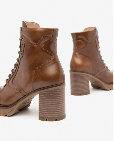 TRONCHETTO NEROGIARDINI DONNA MANOLETE CUOIO TR PONZA AMBRA TACCO 8CM  I411852D400