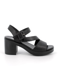 SANDALO CON TACCO IGI&CO DONNA CAPRA TAMPONATA NERO TACCO 6,8CM 7674200
