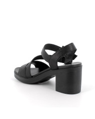 SANDALO CON TACCO IGI&CO DONNA CAPRA TAMPONATA NERO TACCO 6,8CM 7674200