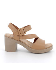 SANDALO CON TACCO IGI&CO DONNA NAPPA SOFT BISCOTTO TACCO 6,8CM 7674211