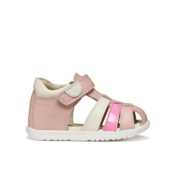 SANDALO GEOX PRIMI PASSI BAMBINA B S.MACCHIA G. B - NAP+VIT.SIN LT ROSE/MULTICOLOR B254WB 085BC C8WE8