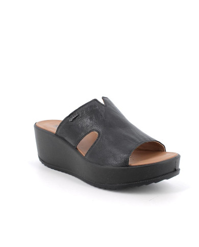 SANDALO CON ZEPPA IGI&CO DONNA  CAPRA TAMPONATA NERO 7665900