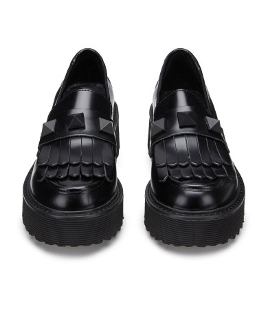 MOCASSINO CULT DONNA SLASH 3487 LOW W BR.LEATHER BLACK CLW348701