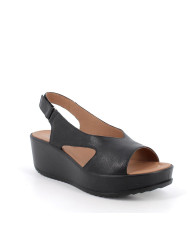 SANDALO CON ZEPPA IGI&CO DONNA  CAPRA TAMPONATA NERO 7666000