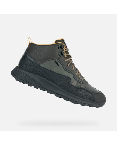 SNEAKERS IMPERMEABILI GEOX UOMO MID-CUT ANTRACITE/NERO TERRESTRE ABX U36EZA 0MEBU C9999