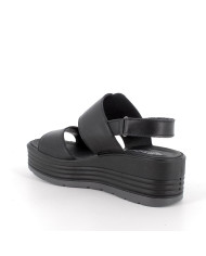 SANDALO CON ZEPPA IGI&CO DONNA   NAPPA SOFT  NERO 7667300