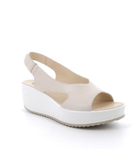 SANDALO CON ZEPPA IGI&CO DONNA CAPRA TAMPONATA PANNA 7666033