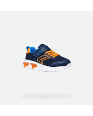 SNEAKERS GEOX BAMBINO JUNIOR  J ASSISTER B. C - MESH+DBK STA NAVY/ORANGE J45DZC 014CE C0820