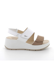 SANDALO CON ZEPPA IGI&CO DONNA NAB.LIS/NAPPA S MARMOTTA/BIANCO 7666500