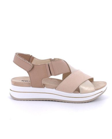 SANDALO CON ZEPPA IGI&CO DONNA FIO.BOT.KOA/VIT TAUPE/PLATINO 7675511