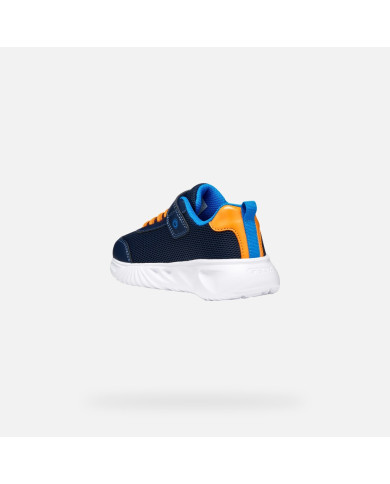 SNEAKERS GEOX BAMBINO JUNIOR  J ASSISTER B. C - MESH+DBK STA NAVY/ORANGE J45DZC 014CE C0820