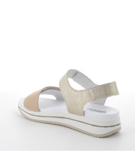 SANDALO CON ZEPPA IGI&CO DONNA NABUK CAPRA BEIGE/BIANCO 5677722