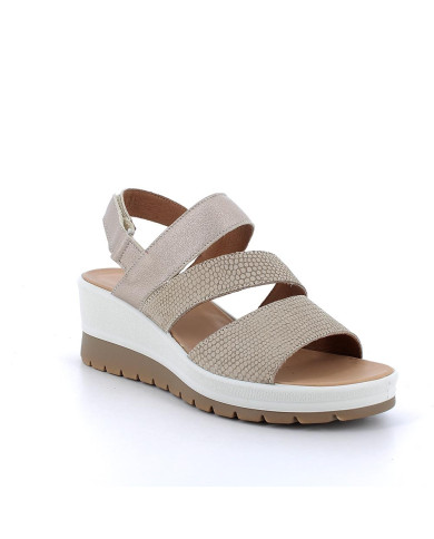 SANDALO CON ZEPPA IGI&CO DONNA BEIGE IRIDESCENTE 5667422