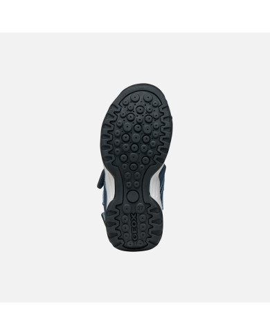 SANDALO GEOX BAMBINO JUNIOR J BOREALIS B. B - MESH+SIN.CER DENIM/BLACK