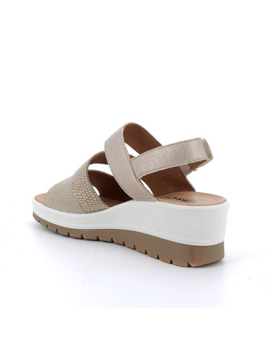 SANDALO CON ZEPPA IGI&CO DONNA BEIGE IRIDESCENTE 5667422