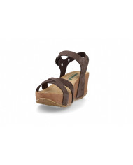 SANDALO CON ZEPPA BIONATURA DONNA 24 FREGENE IMB. NABUK T.MORO 24FREGE-I-NABTO